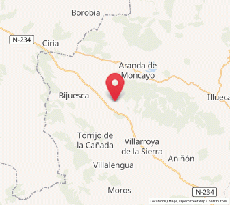 Map of Clarés de Ribota, Aragon