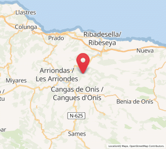Map of Colladín, Asturias