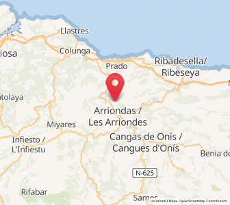 Map of Collía, Asturias
