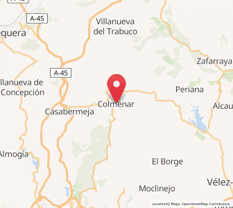 Map of Colmenar, Andalusia