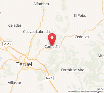 Map of Corbalán, Aragon