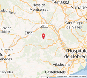 Map of Corbera de Llobregat, Catalonia