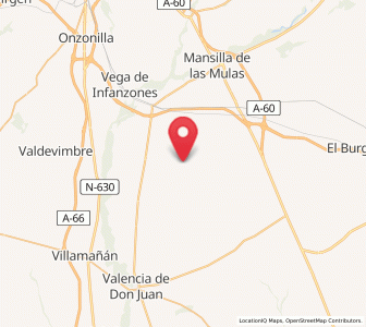 Map of Corbillos de los Oteros, Castille and León