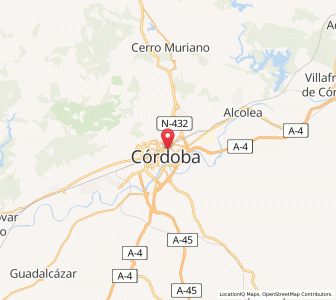 Map of Cordoue, Andalusia