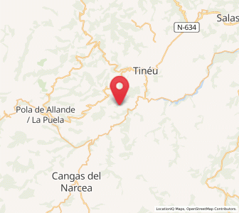 Map of Corniella, Asturias