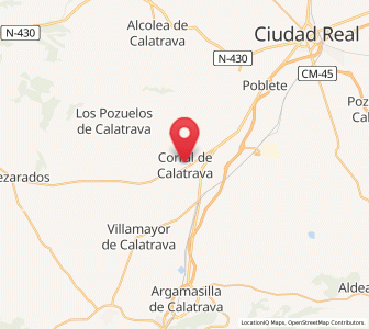 Map of Corral de Calatrava, Castille-La Mancha