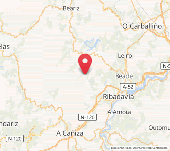 Map of Cortegazas, Galicia