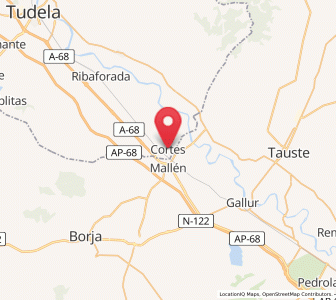 Map of Cortes, Navarre
