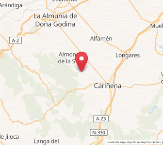 Map of Cosuenda, Aragon