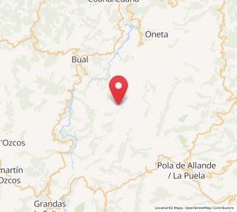 Map of Couz, Asturias