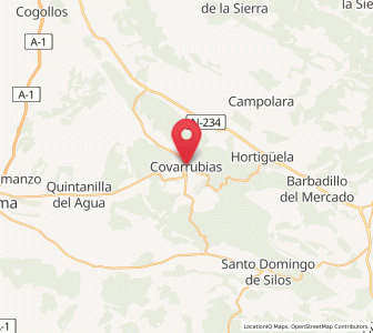 Map of Covarrubias, Castille and León