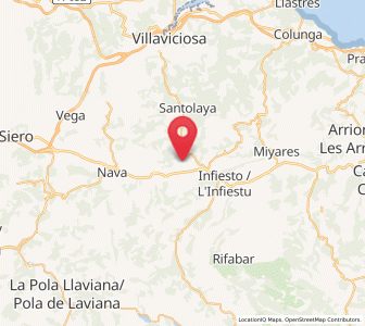 Map of Coya, Asturias