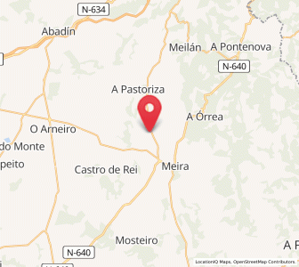 Map of Crecente, Galicia