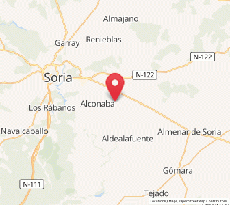 Map of Cubo de Hogueras, Castille and León