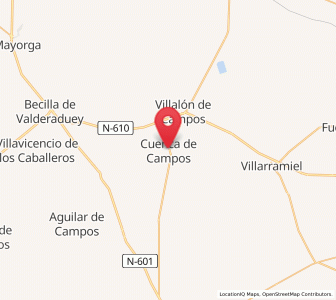 Map of Cuenca de Campos, Castille and León
