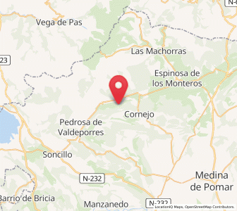 Map of Cueva, Castille and León
