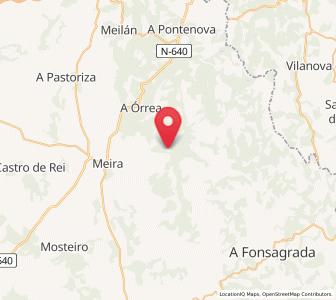 Map of Cuiñas, Galicia