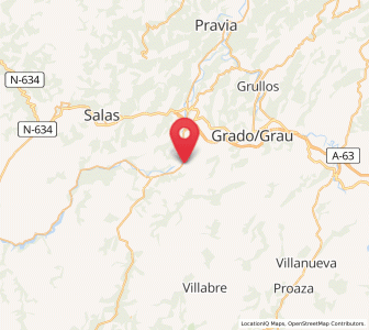 Map of Cutiellos, Asturias
