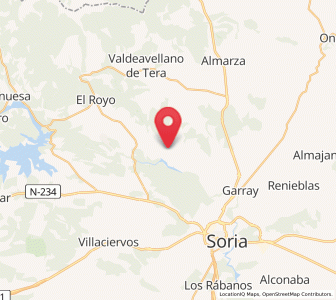 Map of Dombellas, Castille and León