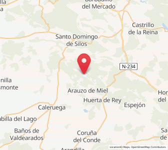 Map of Doña Santos, Castille and León