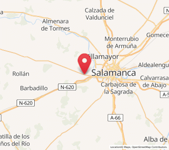 Map of Doñinos de Salamanca, Castille and León