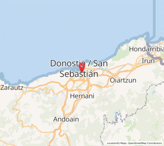 Map of Saint-Sébastien, Basque Country