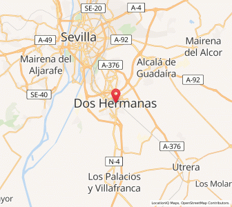 Map of Dos Hermanas, Andalusia