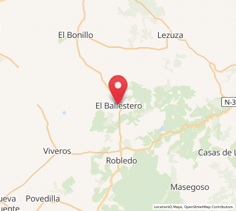 Map of El Ballestero, Castille-La Mancha