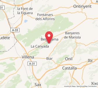 Map of el Camp de Mirra, Valencia