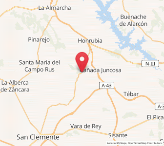 Map of El Cañavate, Castille-La Mancha