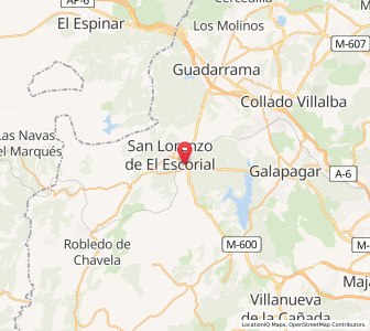 Map of L'Escurial, Madrid