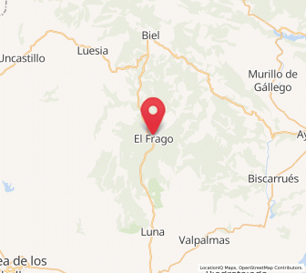 Map of El Frago, Aragon