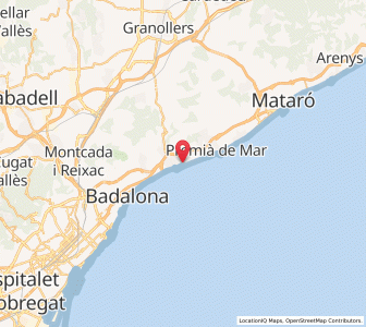 Map of El Masnou, Catalonia
