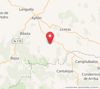 Map of El Negredo, Castille and León