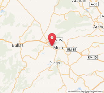 Map of El Niño, Murcia