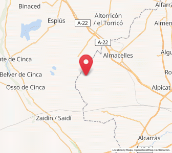 Map of el Pla de la Font, Catalonia