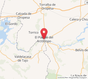 Map of El Puente del Arzobispo, Castille-La Mancha