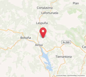 Map of El Pueyo de Araguás, Aragon