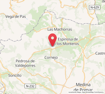 Map of El Rebollar, Castille and León