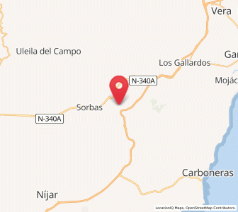 Map of El Río de Aguas, Andalusia