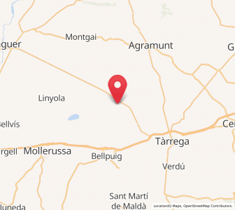 Map of El Tarròs, Catalonia