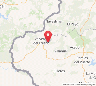 Map of Eljas, Extremadura