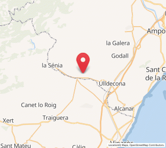 Map of Els Valentins, Catalonia