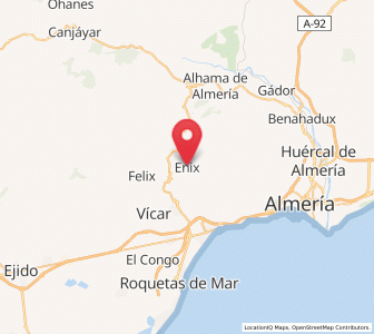 Map of Enix, Andalusia