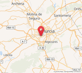 Map of Era-Alta, Murcia