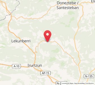 Map of Erbiti, Navarre
