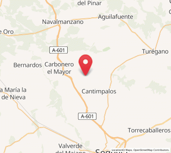 Map of Escarabajosa de Cabezas, Castille and León