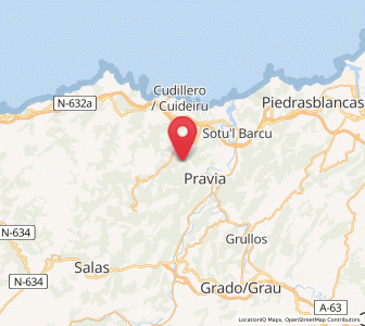 Map of Escoredo, Asturias