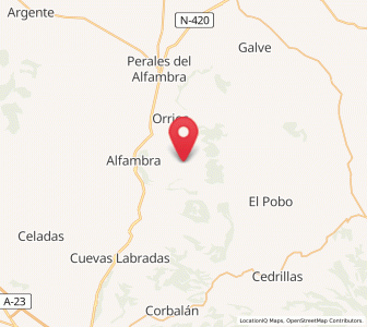 Map of Escorihuela, Aragon