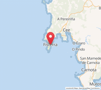 Map of Finisterre, Galicia
